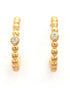 18kt Gold Plated CZ Half Hoop Earring