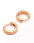 18kt Rose Gold Plated CZ Mini Hoop Earring