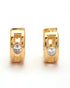 18kt Gold Plated CZ Circular Hoop Earring