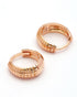 925 Sterling Silver 18kt Rose Gold Plated Timeless Classic Hoop Earring