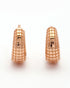 925 Sterling Silver 18kt Rose Gold Plated Timeless Classic Hoop Earring