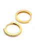 18kt Gold Plated CZ Hoop Earring