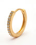 18kt Gold Plated CZ Hoop Earring