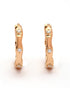 925 Sterling Silver 18kt Rose Gold Plated CZ Hoop Earring