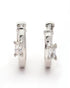 925 Sterling Silver Rhodium Plated CZ Circular Hoop Earring
