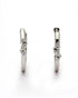 925 Sterling Silver Rhodium Plated CZ Hoop Earring