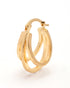 18kt Gold Plated Oval Hoop Earring
