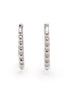 925 Sterling Silver Rhodium Plated Oval Hoop Earring