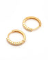 925 Sterling Silver 18kt Gold Plated CZ Signature Hoop Earring