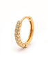 925 Sterling Silver 18kt Gold Plated CZ Signature Hoop Earring