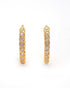 925 Sterling Silver 18kt Gold Plated CZ Signature Hoop Earring