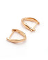 925 Sterling Silver 18kt Rose Gold Plated Signature Wave Hoop Earring