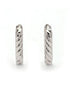 925 Sterling Silver Rhodium Plated Oval Mini Hoop Earring