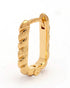 18kt Gold Plated Square Hoop Earring