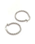 925 Sterling Silver Rhodium Plated Circular Hoop Earring