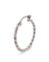 925 Sterling Silver Rhodium Plated Circular Hoop Earring