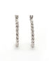 925 Sterling Silver Rhodium Plated Circular Hoop Earring