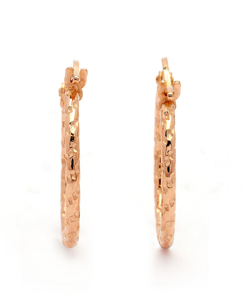 18kt Rose Gold Plated Hoop Earring