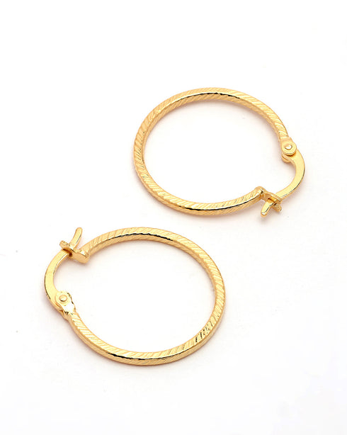 18kt Gold Plated Circular Hoop Earring