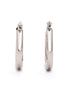 Rhodium Plated Circular Hoop Earring