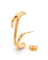 18kt Gold Plated Contemporary Stud Earring