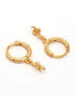 18kt Gold Plated Dangling Snake Hoop Earring