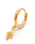 18kt Gold Plated Dangling Snake Hoop Earring