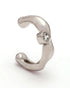 Rhodium Plated CZ Ear Cuff Earring
