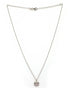 925 Sterling Silver Rhodium Plated Red CZ Lotus Pendant and Chain