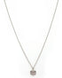 925 Sterling Silver Rhodium Plated Red CZ Lotus Pendant and Chain