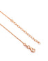 925 Sterling Silver 18kt Rose Gold Plated CZ Floral Penand and Chain