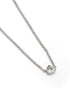 925 Sterling Silver Rhodium Plated Triangular Solitaire Necklace
