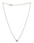 925 Sterling Silver Rhodium Plated CZ Heart with Infinity Necklace