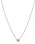 925 Sterling Silver Rhodium Plated CZ Heart with Infinity Necklace
