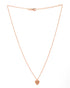 925 Sterling Silver 18kt Rose Gold Plated CZ Heart Pendant and Chain
