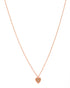 925 Sterling Silver 18kt Rose Gold Plated CZ Heart Pendant and Chain
