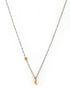 925 Sterling Silver Dual Toned Plated Moon and Star Charm Necklace