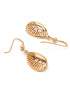 18kt Rose Gold Plated CZ Leaf Necklace and Earring Set