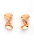 18kt Rose Gold Plated CZ Contemporary Necklace and Earring Set