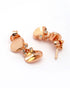 18kt Rose Gold Plated CZ Contemporary Necklace and Earring Set
