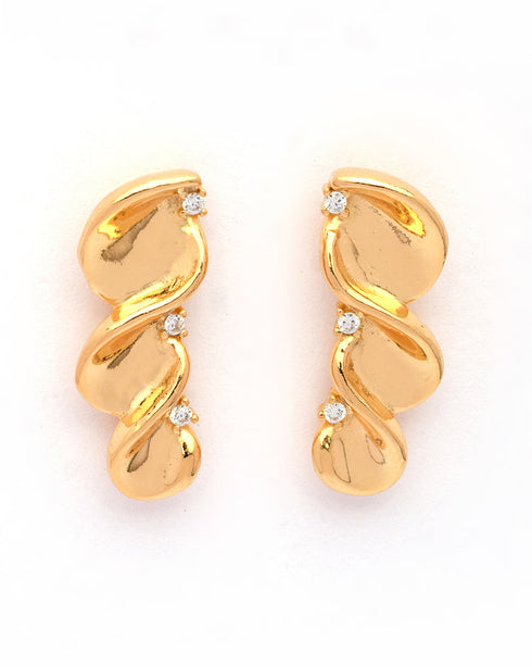 18kt Gold Plated CZ Necklace and Earring Set