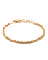 18kt Gold Plated Braided Link Wraparound Bracelet
