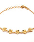 925 Sterling Silver 18kt Gold Plated Floral Charm Bracelet