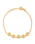 925 Sterling Silver 18kt Gold Plated Floral Charm Bracelet