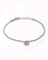 925 Sterling Silver Rhodium Plated CZ Buttefly Charm Bracelet