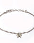 925 Sterling Silver Rhodium Plated CZ Buttefly Charm Bracelet