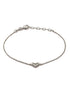 925 Sterling Silver Rhodium Plated Heart Charm Bracelet