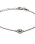 925 Sterling Silver Rhodium Plated CZ Circular Charm Bracelet