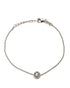 925 Sterling Silver Rhodium Plated CZ Circular Charm Bracelet