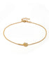 925 Sterling Silver 18KT Gold-Plated CZ Palm Tree Anklet
